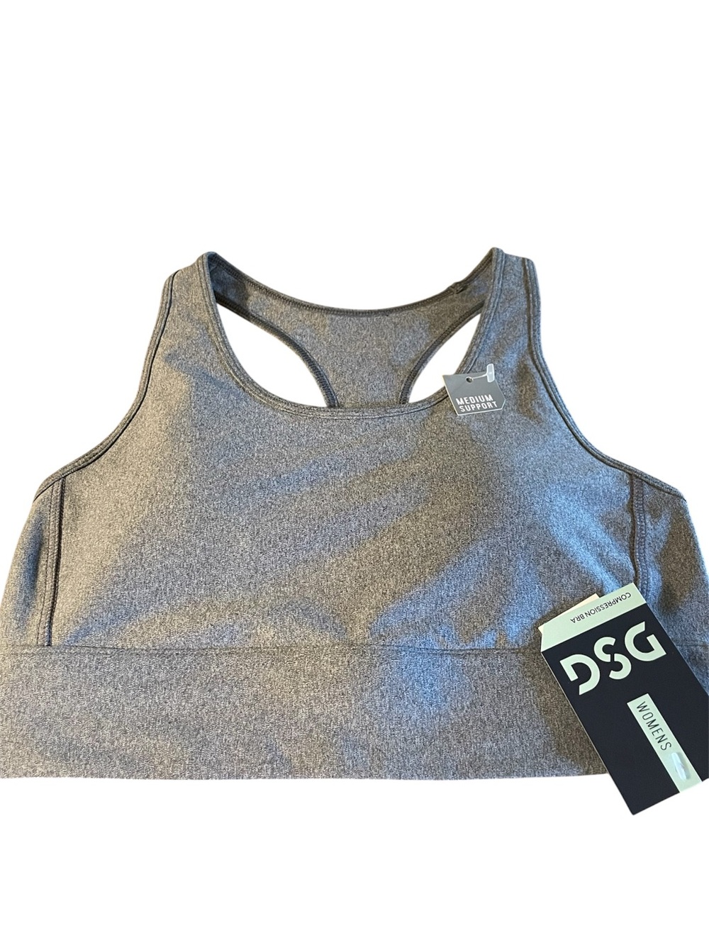 DSG Women's Sports Bra in Heather Gray. Brand new with tags size Medium.